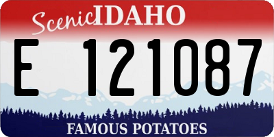 ID license plate E121087