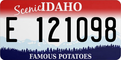 ID license plate E121098