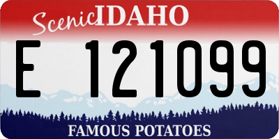 ID license plate E121099