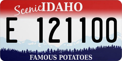 ID license plate E121100