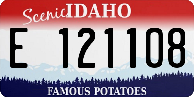 ID license plate E121108