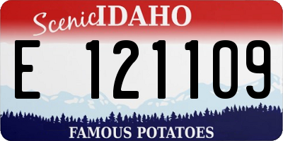 ID license plate E121109