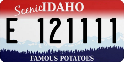 ID license plate E121111