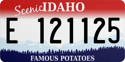 ID license plate E121125