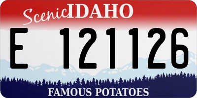 ID license plate E121126