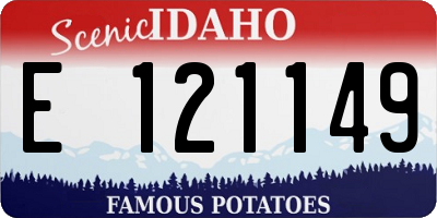 ID license plate E121149