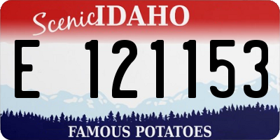 ID license plate E121153