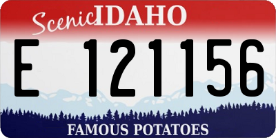 ID license plate E121156