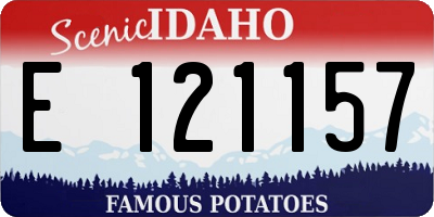 ID license plate E121157