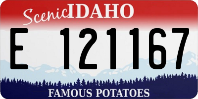 ID license plate E121167