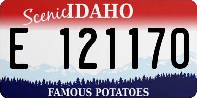 ID license plate E121170