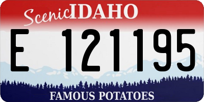 ID license plate E121195