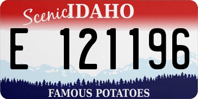 ID license plate E121196