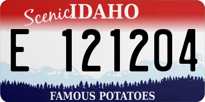 ID license plate E121204