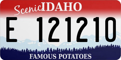 ID license plate E121210