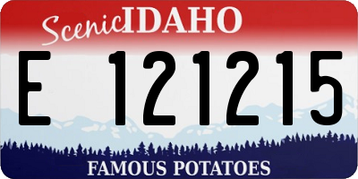 ID license plate E121215