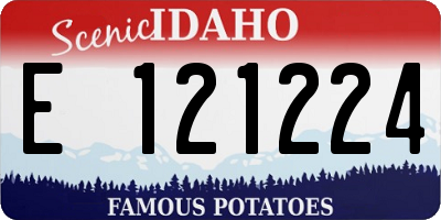 ID license plate E121224