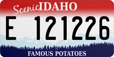 ID license plate E121226
