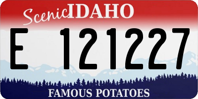 ID license plate E121227
