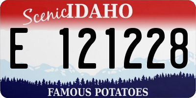 ID license plate E121228