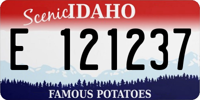 ID license plate E121237