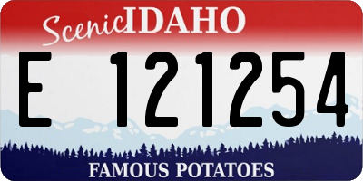 ID license plate E121254