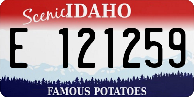 ID license plate E121259
