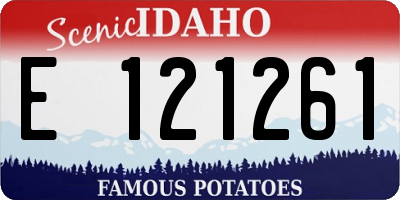 ID license plate E121261