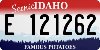 ID license plate E121262