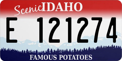 ID license plate E121274