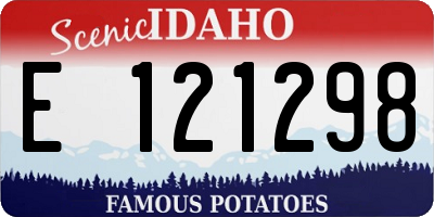 ID license plate E121298