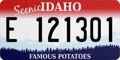ID license plate E121301