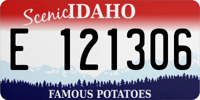 ID license plate E121306