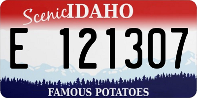 ID license plate E121307
