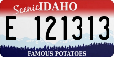 ID license plate E121313