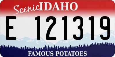 ID license plate E121319