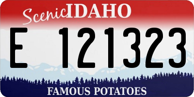 ID license plate E121323