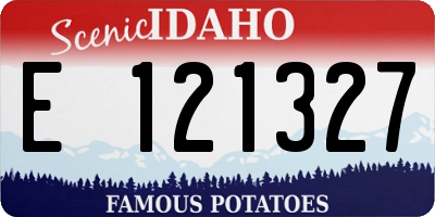 ID license plate E121327