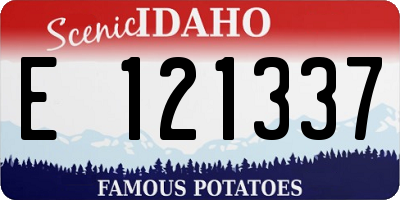 ID license plate E121337