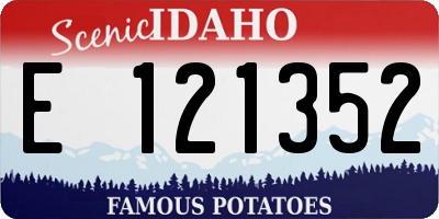 ID license plate E121352