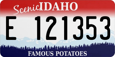 ID license plate E121353