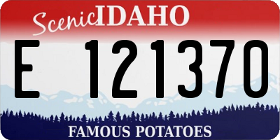ID license plate E121370