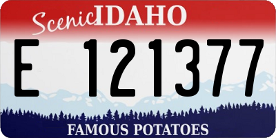ID license plate E121377