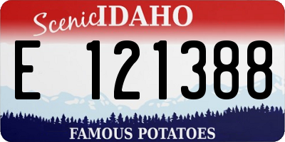 ID license plate E121388