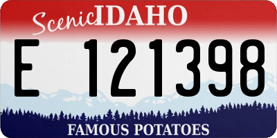 ID license plate E121398