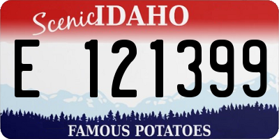 ID license plate E121399