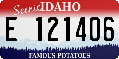 ID license plate E121406