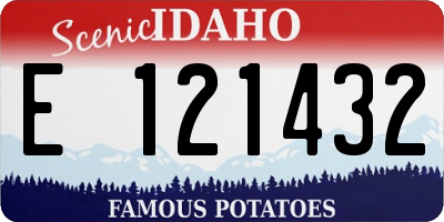 ID license plate E121432