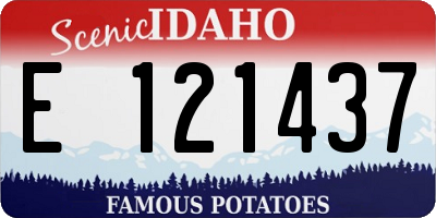 ID license plate E121437