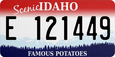ID license plate E121449